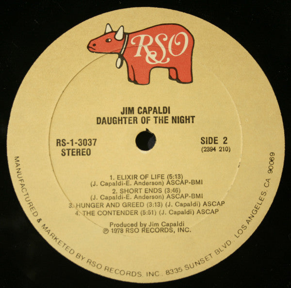 Jim Capaldi : Daughter Of The Night (LP, Album, All)