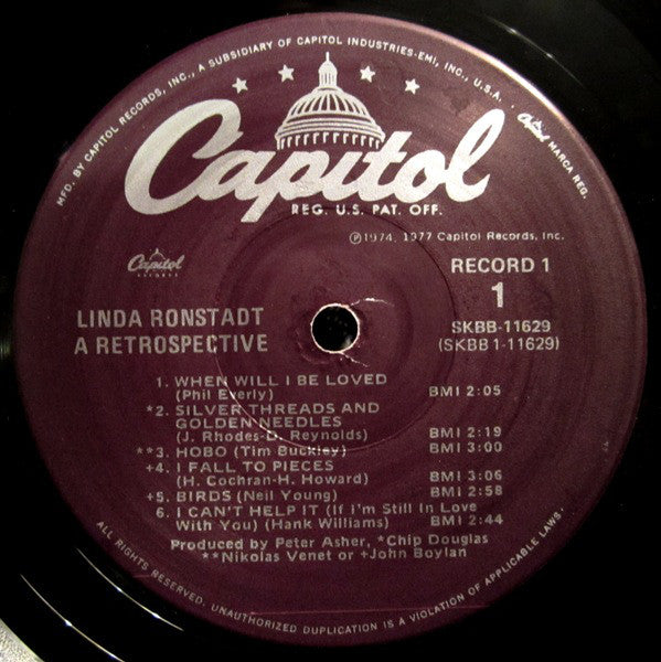 Buy Linda Ronstadt : A Retrospective (2xLP, Comp, Jac) Online for