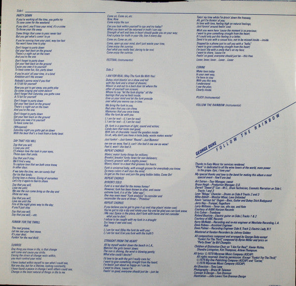 George Duke : Follow The Rainbow (LP, Album, Promo, San)