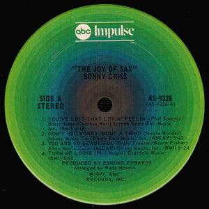 Sonny Criss : The Joy Of Sax (LP, Album)