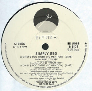 Simply Red : Money$ Too Tight (To Mention) (The Cutback Mix) (12", Promo)