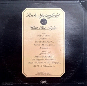 Rick Springfield : Wait For Night (LP, Album)