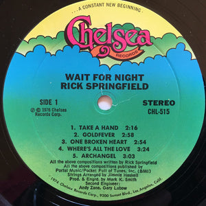Rick Springfield : Wait For Night (LP, Album)
