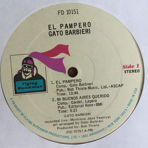 Gato Barbieri : El Pampero (LP, Album, Gat)