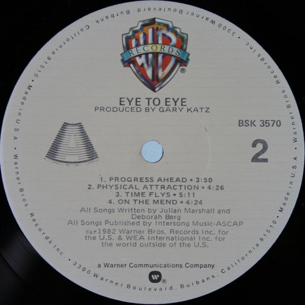 Eye To Eye (2) : Eye To Eye (LP, Album, Jac)
