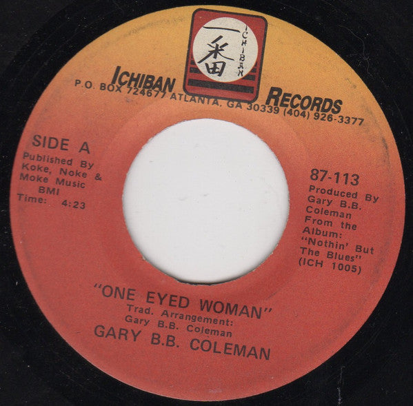 Gary B.B. Coleman : One Eyed Woman (7")