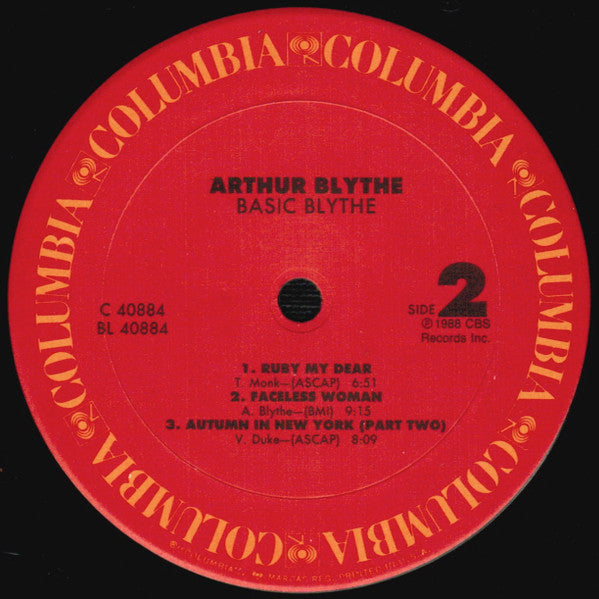 Arthur Blythe : Basic Blythe (LP, Album, Car)