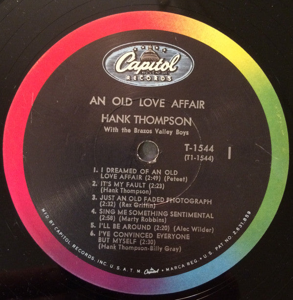 Hank Thompson With The Brazos Valley Boys* : An Old Love Affair (LP, Album, Mono, RP, Scr)
