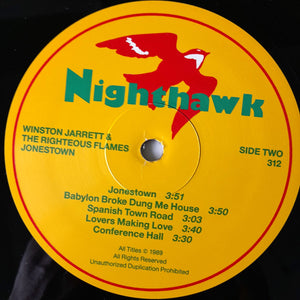 Winston Jarrett & The Righteous Flames : Jonestown (LP, Album)