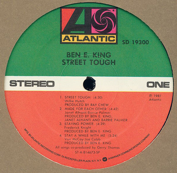Ben E. King : Street Tough (LP, Album)