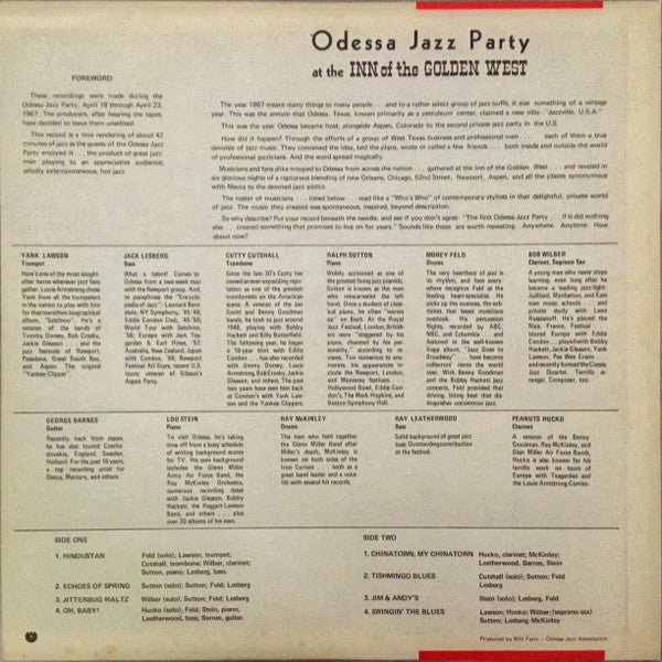 Various : Sounds Of The 1967 Odessa Jazz Party (LP)