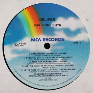 The Oak Ridge Boys : Deliver (LP, Album, Pin)
