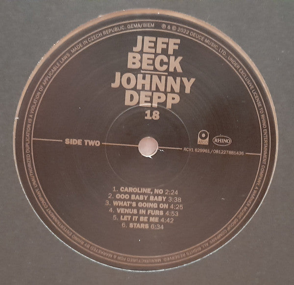 Jeff Beck - Johnny Depp : 18 (LP, Album, Ltd, Gol)