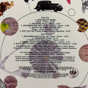 Led Zeppelin : Led Zeppelin III (LP, Album, RE)