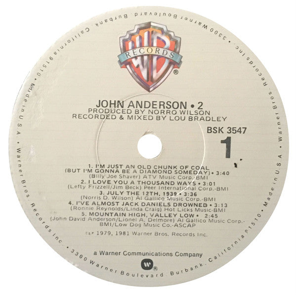 John Anderson (3) : 2 (LP, Album, Los)