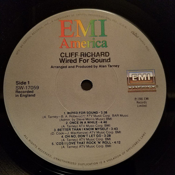 Cliff Richard : Wired For Sound (LP, Album)