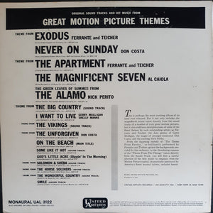 Various : Original Sound Tracks And Hit Music From Great Motion Picture Themes (LP, Comp, Mono)