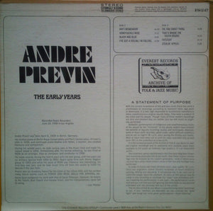 Andre Previn* : The Early Years (LP, Album)