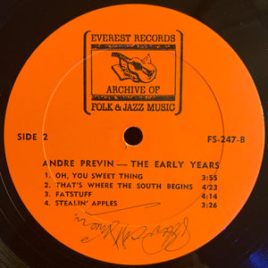 Andre Previn* : The Early Years (LP, Album)