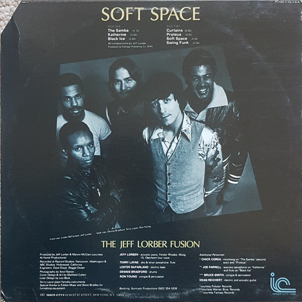 The Jeff Lorber Fusion Guest Artists: Chick Corea & Joe Farrell : Soft Space (LP, Album)