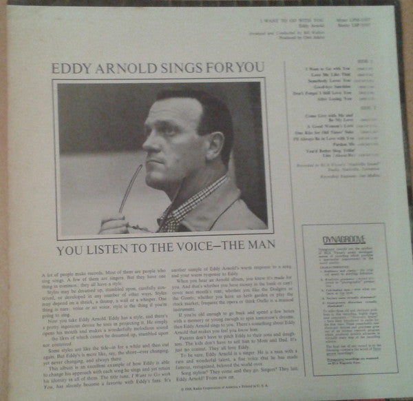 Eddy Arnold : I Want To Go With You (LP, Album, Ind)