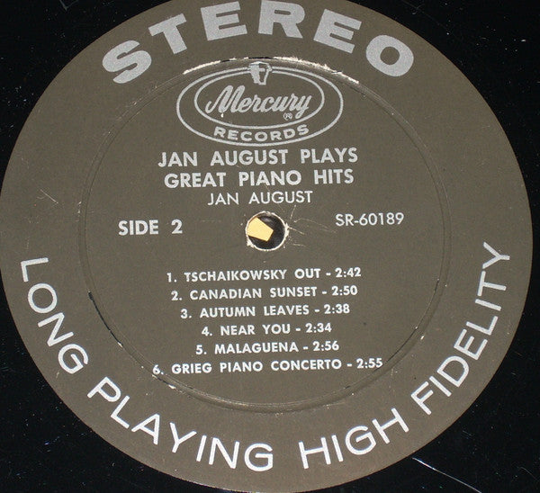 Jan August : Jan August Plays Great Piano Hits (LP)