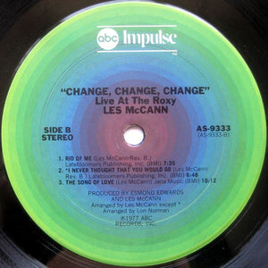 Les McCann : Change, Change, Change (Live At The Roxy) (LP, Album, San)