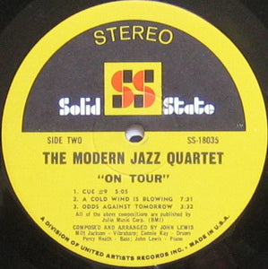 The Modern Jazz Quartet : On Tour (LP, Album, RE, Gat)