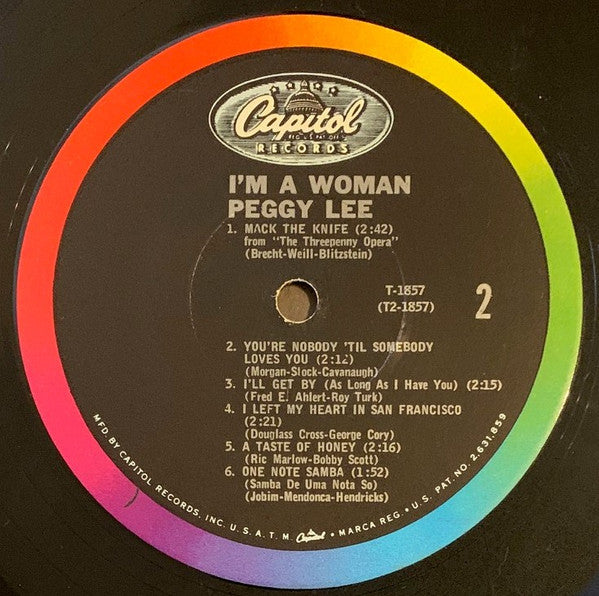 Peggy Lee : I'm A Woman (LP, Album, Mono, Los)