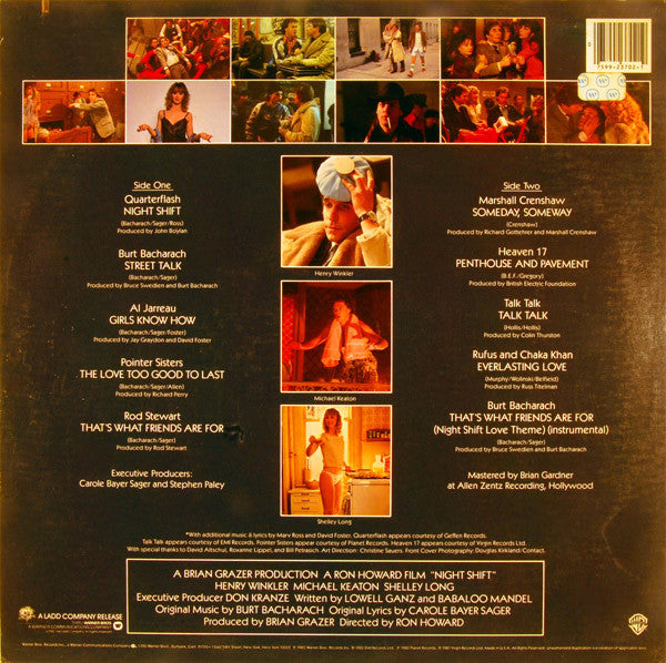 Various : Night Shift - Original Sound Track From The Ladd Company Motion Picture (LP, Comp, All)