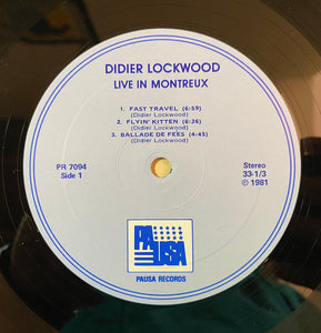 Didier Lockwood : Live In Montreux (LP, Album)