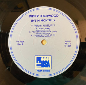 Didier Lockwood : Live In Montreux (LP, Album)