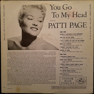 Patti Page : You Go To My Head (LP, Album, Mono)