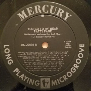 Patti Page : You Go To My Head (LP, Album, Mono)