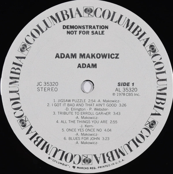 Adam Makowicz : Adam (LP, Album, Promo)