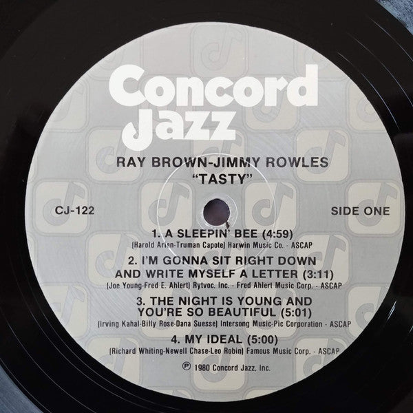 Ray Brown and Jimmy Rowles : Tasty! (LP)