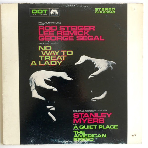 Stanley Myers : No Way To Treat A Lady (Music From The Original Motion Picture Score) (LP, Album)