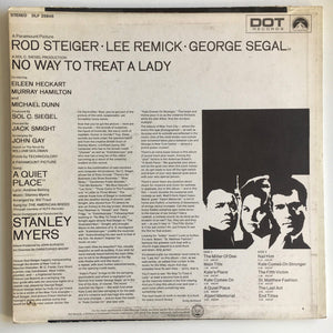 Stanley Myers : No Way To Treat A Lady (Music From The Original Motion Picture Score) (LP, Album)