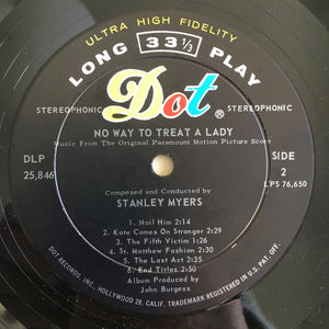 Stanley Myers : No Way To Treat A Lady (Music From The Original Motion Picture Score) (LP, Album)