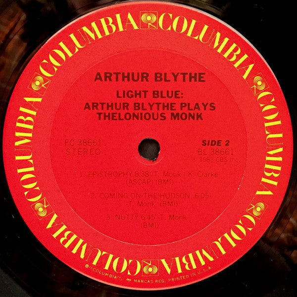 Arthur Blythe : Light Blue - Arthur Blythe Plays Thelonious Monk (LP, Album, Car)