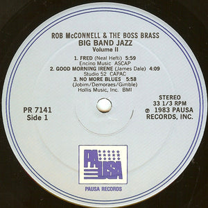 Rob McConnell & The Boss Brass : Big Band Jazz Volume 2 (LP, Album)