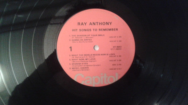 Ray Anthony : Hit Songs To Remember (LP)