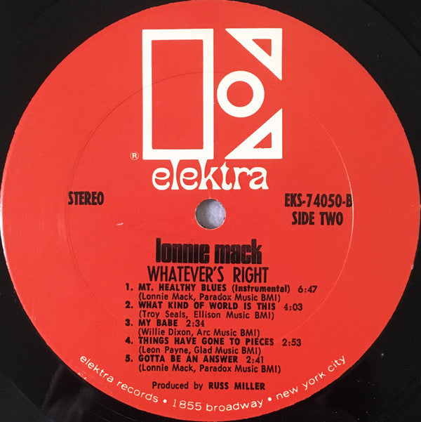 Lonnie Mack : Whatever's Right (LP, Album)