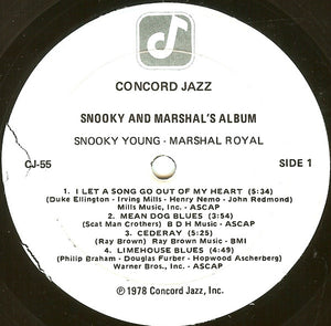 Snooky Young, Marshal Royal*, Freddie Green, Ross Tompkins, Ray Brown, Louie Bellson* Special Guest Scat Man Crothers* : Snooky & Marshal's Album (LP, Album)