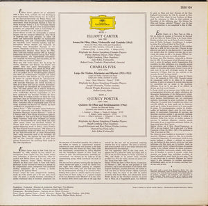 Carter* • Ives* • Porter* - Boston Symphony Chamber Players : American Chamber Music (20th Century) (LP)
