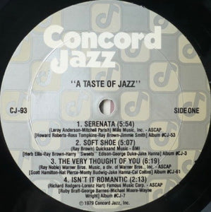 Various : A Taste Of Jazz (LP, Comp)
