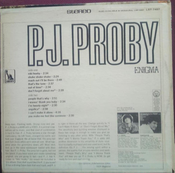 P.J. Proby : Enigma (LP, Album)
