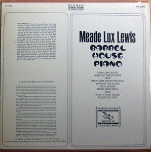 Meade Lux Lewis* : Barrel House Piano (LP, Album, RE, Ele)