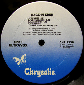 Ultravox : Rage In Eden (LP, Album)