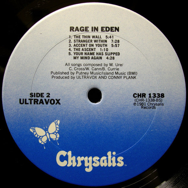 Ultravox : Rage In Eden (LP, Album)